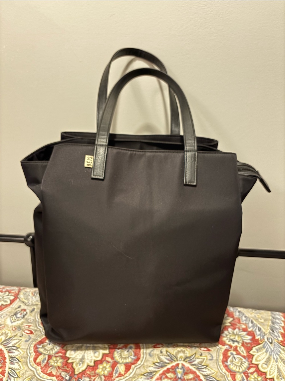 BEIS Black Laptop Tote with Top Handles
